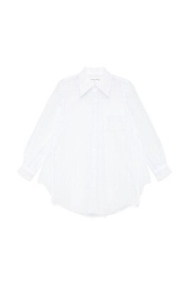 hvid-button-up-skjorte-med-brystlomme