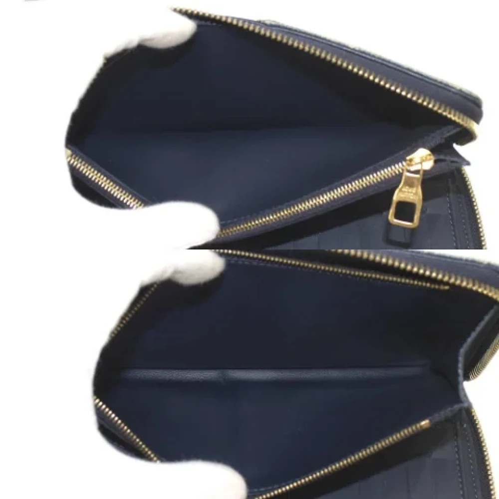 Louis Vuitton Vintage Pre-owned Cotton wallets Blue Dames