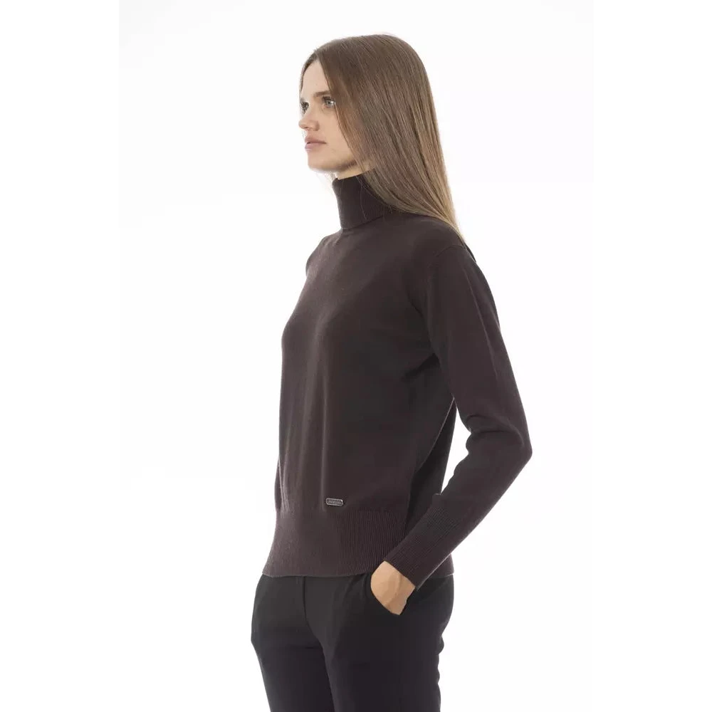 Baldinini Luxe Bruine Wol Cashmere Trui Brown Dames