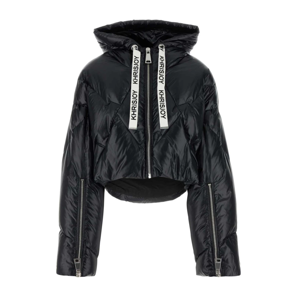 Khrisjoy Zwarte gewatteerde hoodie Black Dames