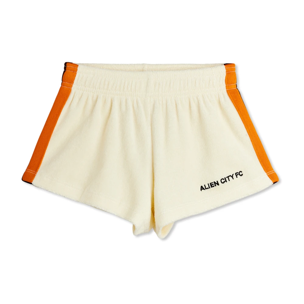 Mini Rodini Terry Cotton Shorts - Unisex - Shorts - Beige - 10 Y - Kids