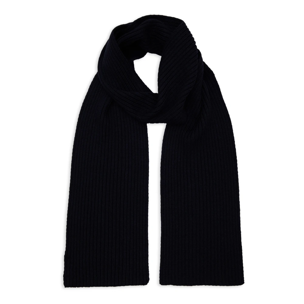 Gallo Unisex effen blauwe geribbelde sjaal in Blue Unisex