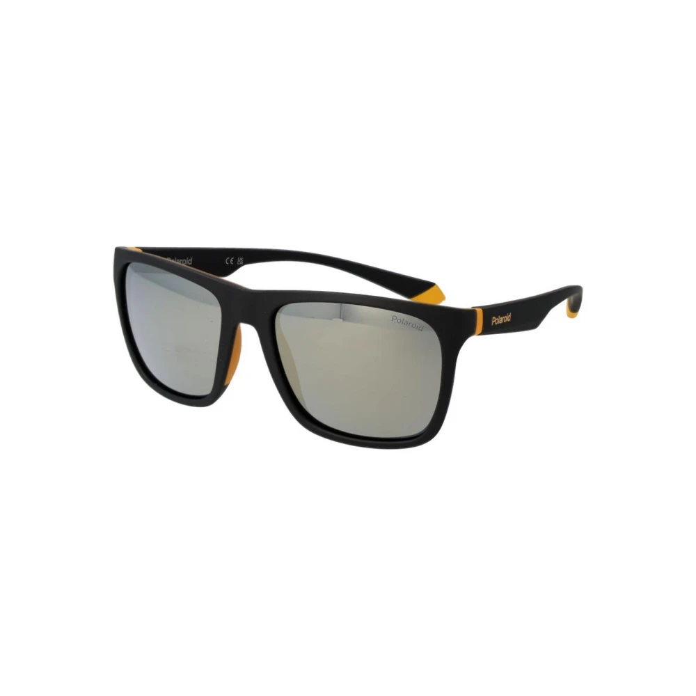 Polaroid Unisex Black Sunglasses, One Size, Classic Rectangular Plastic Sunglasses