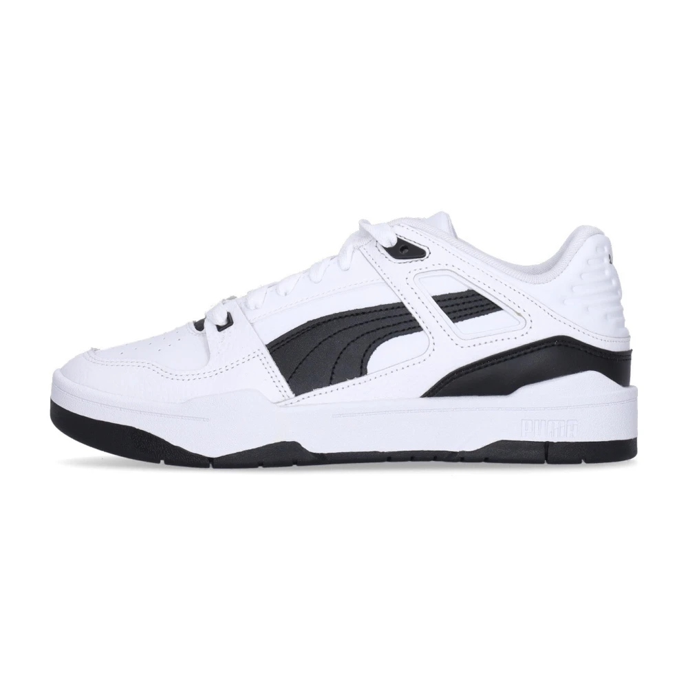 Puma Men's White Sneakers, 12 Uk, Low Leather Sneaker /Black