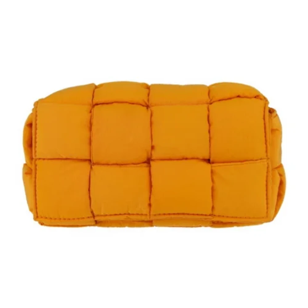 Bottega Veneta Vintage Pre-owned Nylon crossbody-bags Orange Dames