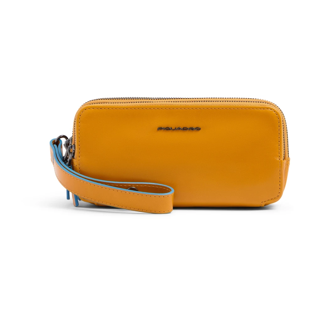 Piquadro Homme Jaune Sacs, Taille: One Size Pochette Avec Trois Compartiments Et Dragonne Amovible