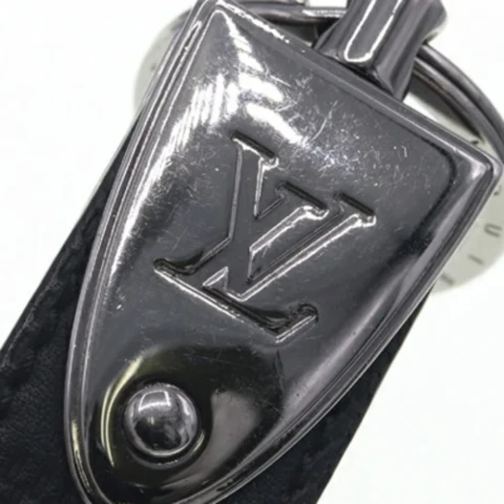 Louis Vuitton Vintage Pre-owned Fabric key-holders Black Dames