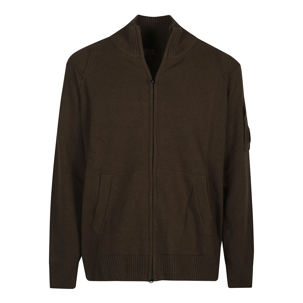 C.P. Company Stijlvolle Rits Cardigan Brown Heren