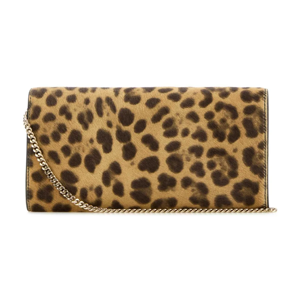 Jimmy Choo Emmie Gedrukte Kalfshaar Clutch Brown Dames