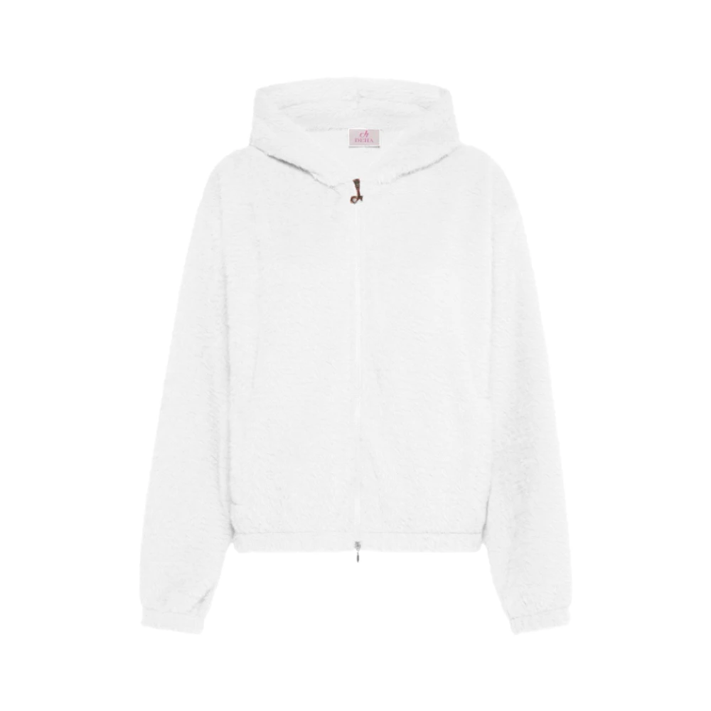 Deha Zachte Cream Sweater met capuchon Beige Dames