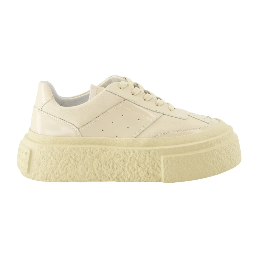 Mm6 Maison Margiela Women's Beige Sneakers, 5 Uk, Platform Trainers