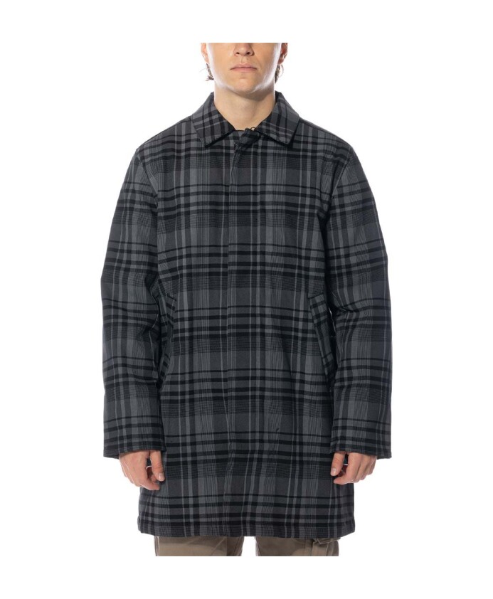 trench-coat-rembourre-a-carreaux-noir