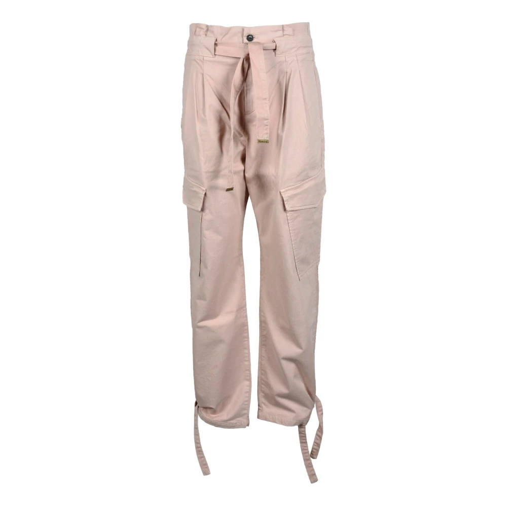 Pinko Katoen Elastaan Broek Pink Dames