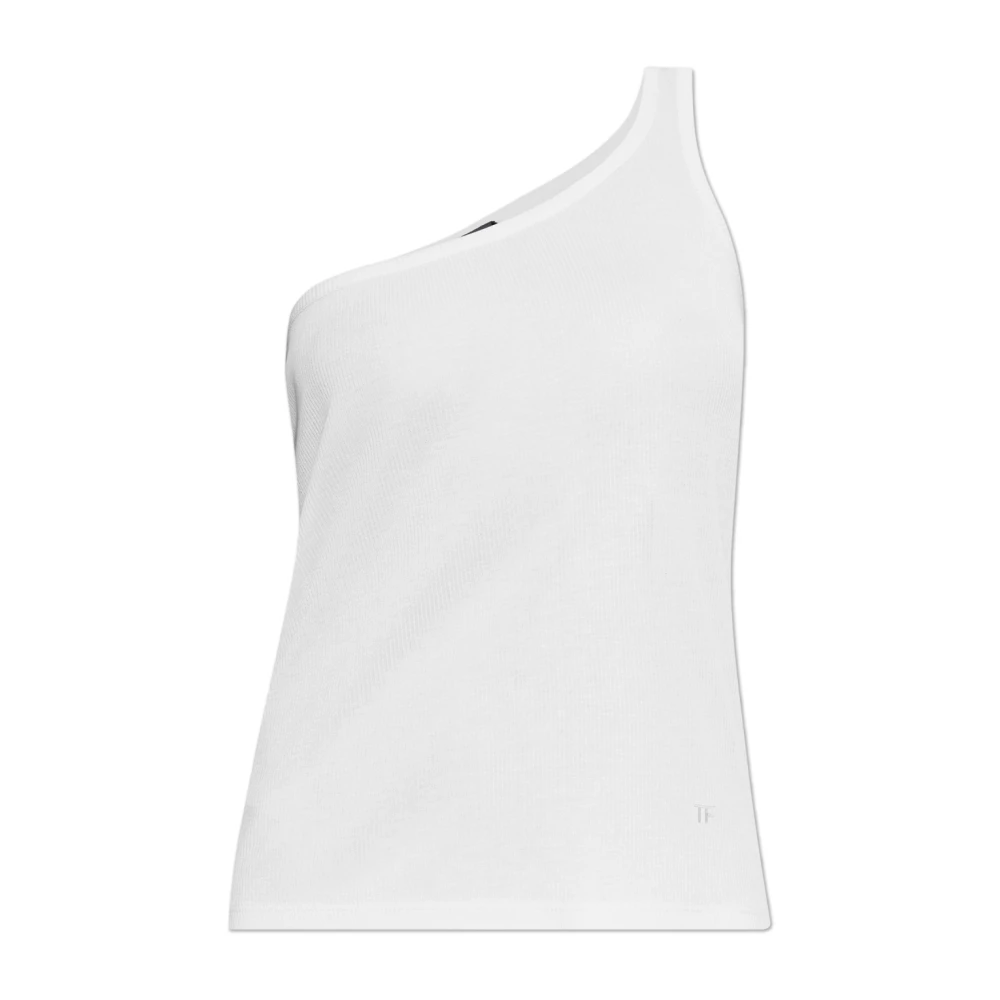 Tom Ford Donna Bianco Top, 2XS, New,
