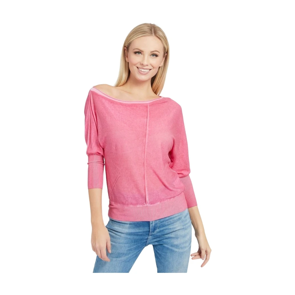 Guess Bootnek Trui Pink Dames