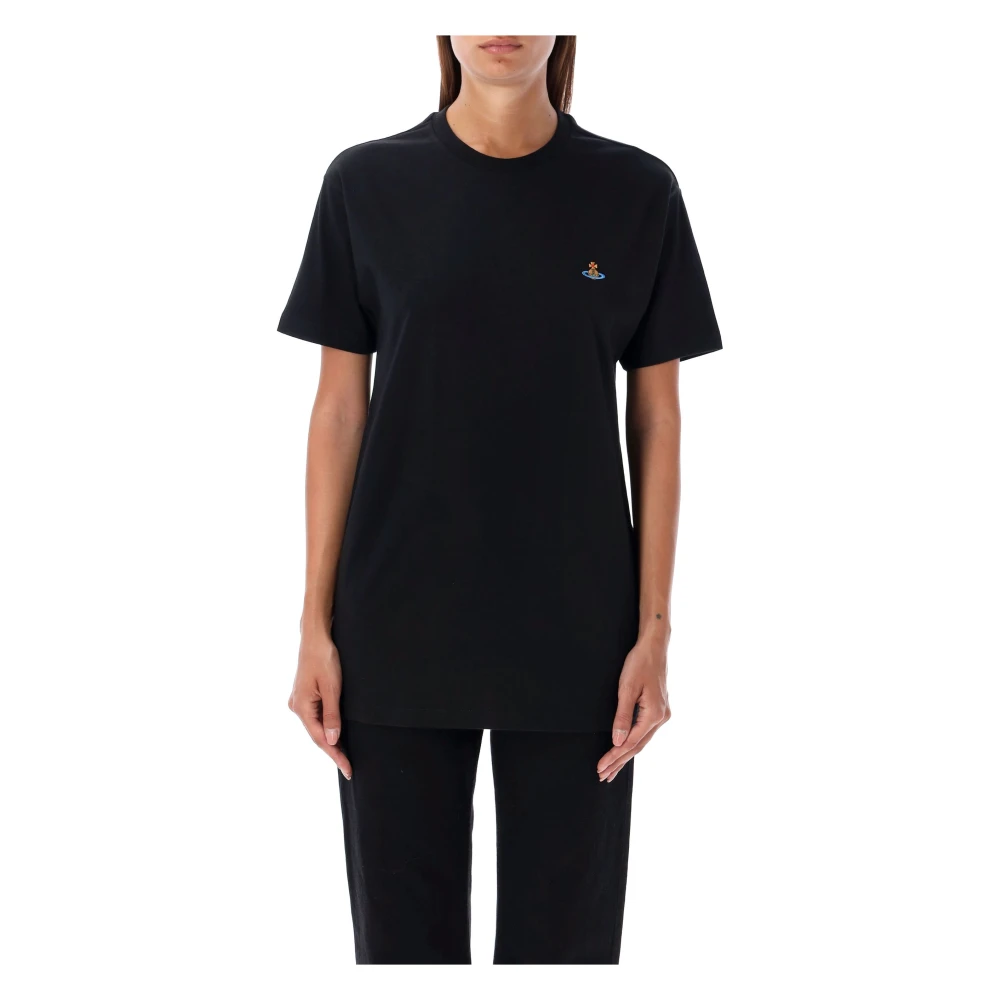 Vivienne Westwood Multicolor Orb Classic T-Shirt Zwart Black Dames