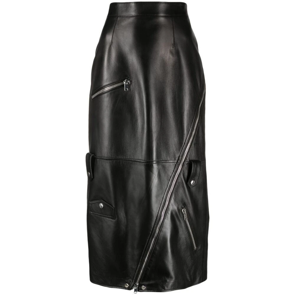 Alexander mcqueen Leather Skirts Black Dames