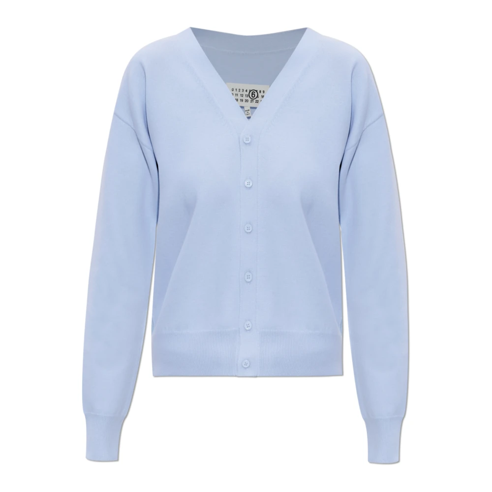 Mm6 Maison Margiela Damen Blau Strickwaren, Sgröße: