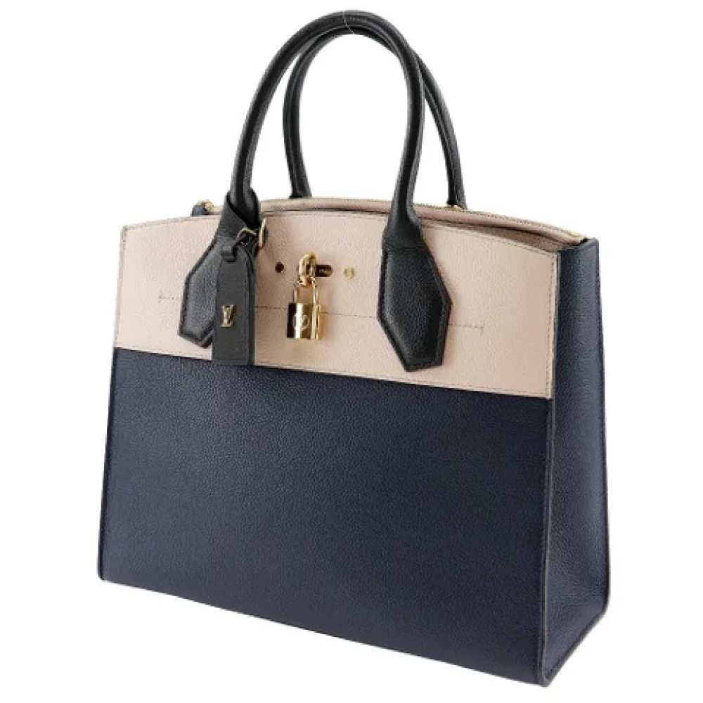 Louis Vuitton Vintage Pre-owned Leather handbags Blue Dames