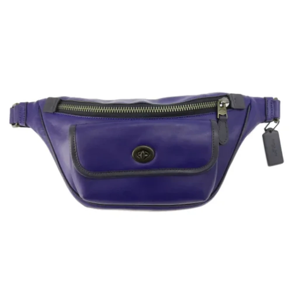 Coach Pre-owned Leather crossbody-bags Blue Dames