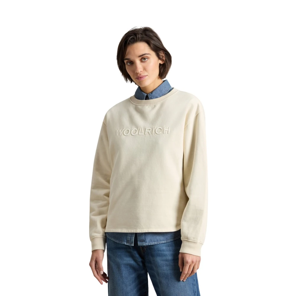 Woolrich Gezellige Oversized Trui Beige Dames