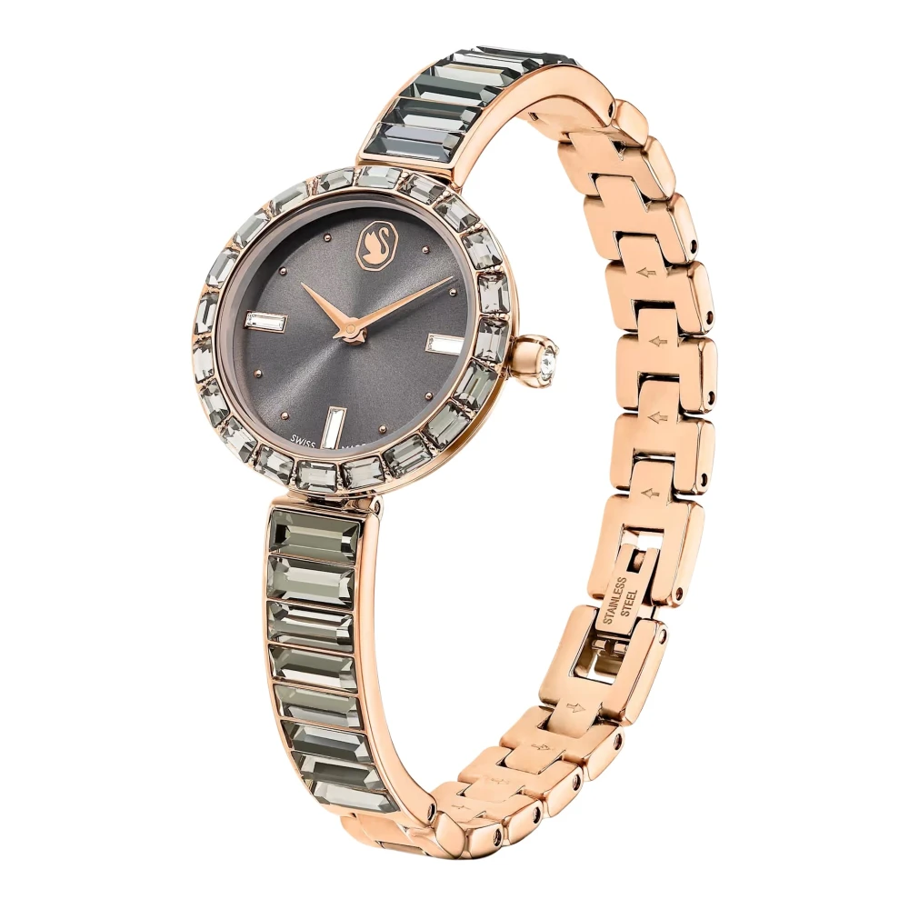 Swarovski Unisex Multicolor Watch Matrix Bangle 25 Mm Rose Gold & Gray 5679887 - Watches - One Size - Accessories