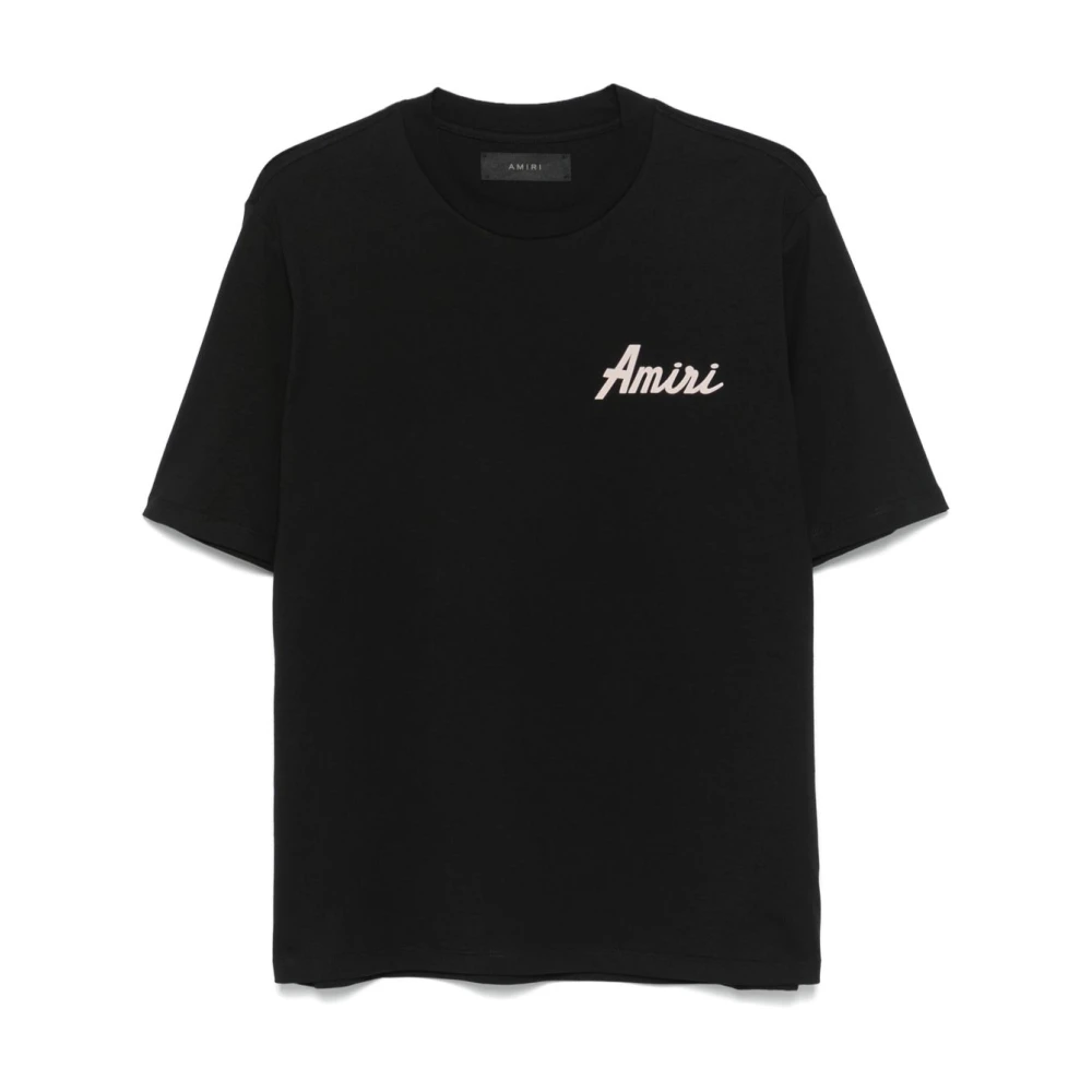 Amiri Men's Black Cotton Jersey Logo T-Shirt - T-Shirts - Xl - Tops
