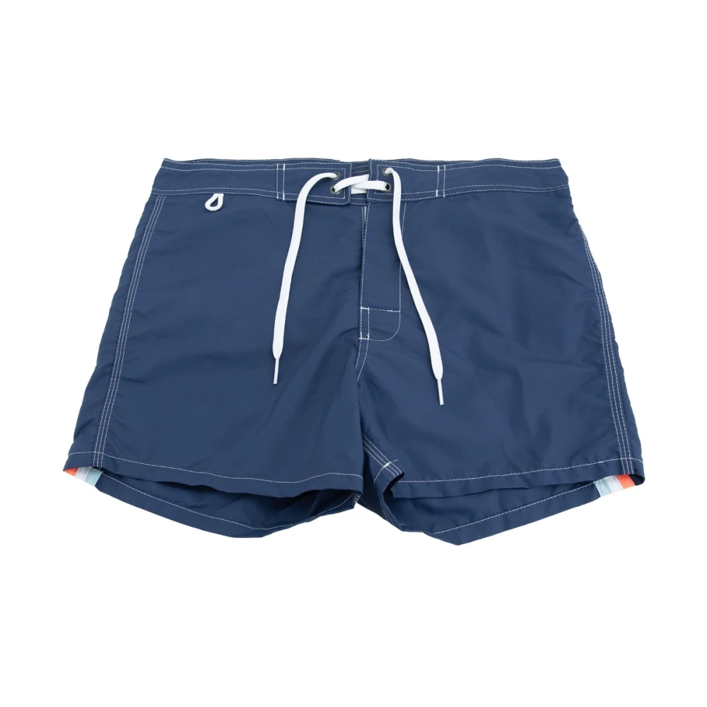 Sundek Heren Vetersluiting Velcro Shorts Blue Heren
