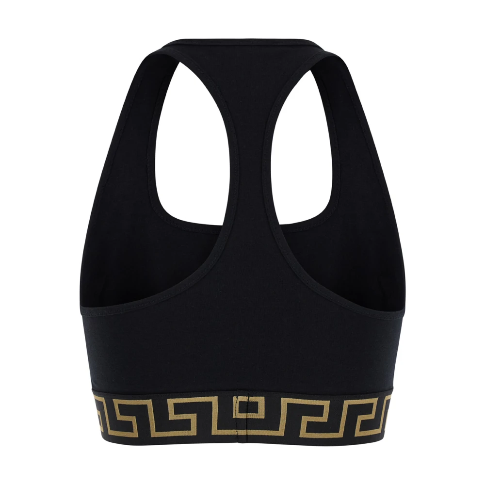 Versace Zwarte Sportbeha U-hals Mouwloos Black Dames