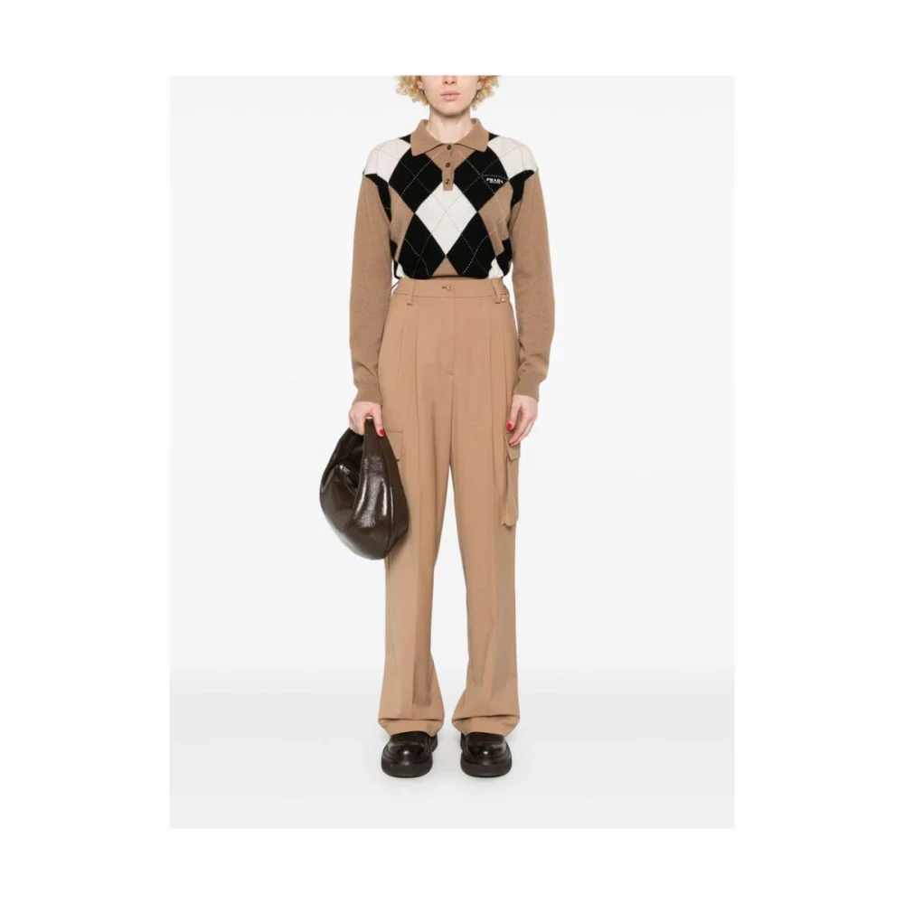 Herno Kameelbruine op maat gemaakte cargobroek Beige Dames