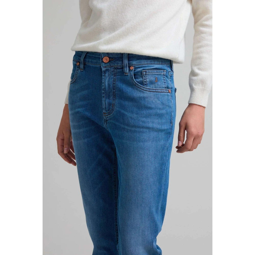 Jeckerson Jaqueline 5-pocket slim fit broek Blue Dames