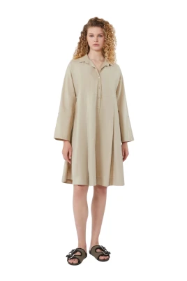 Flared Cotton-Poplin Dress