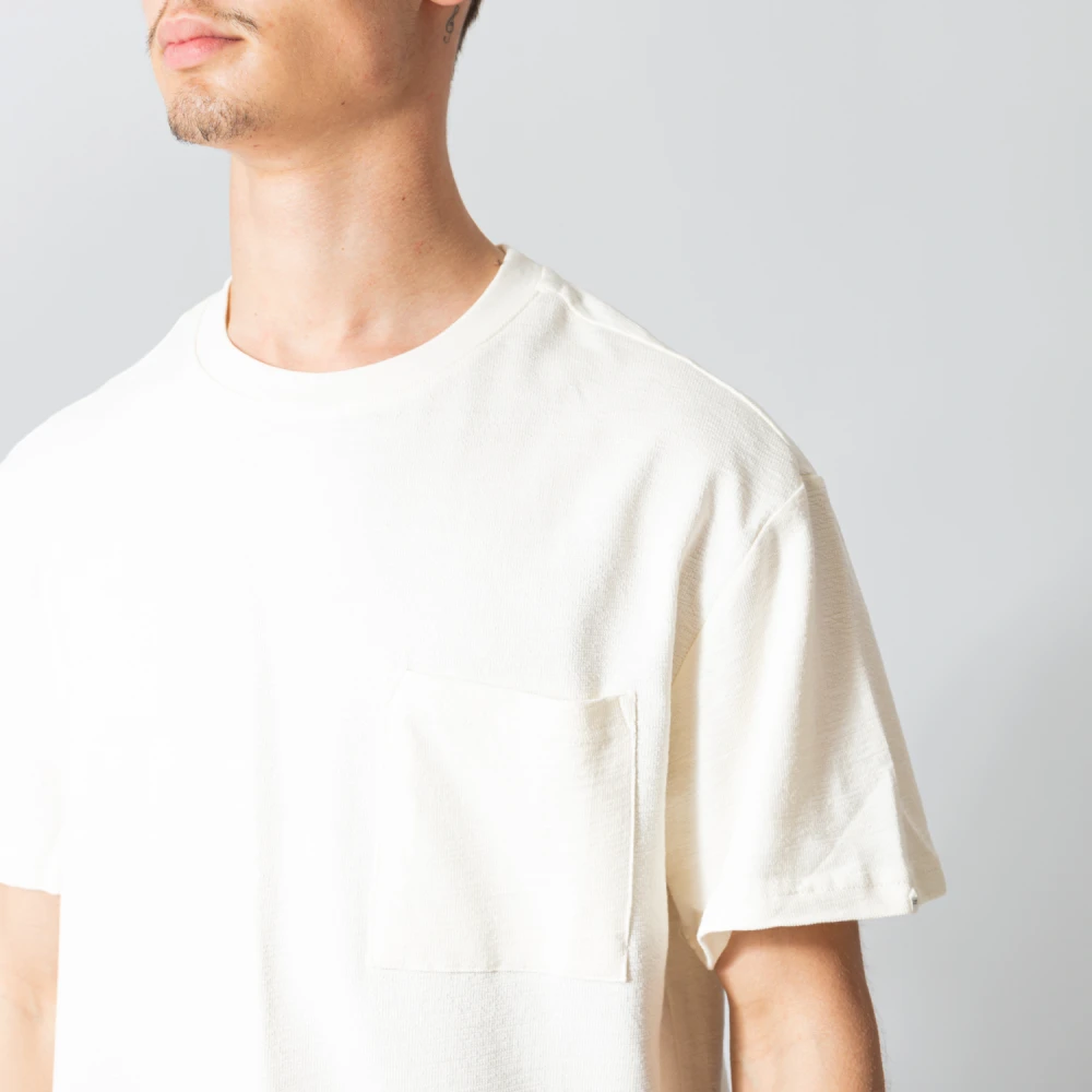 Anerkjendt Relaxed Fit Katoenen T-shirt met Structuur White Heren
