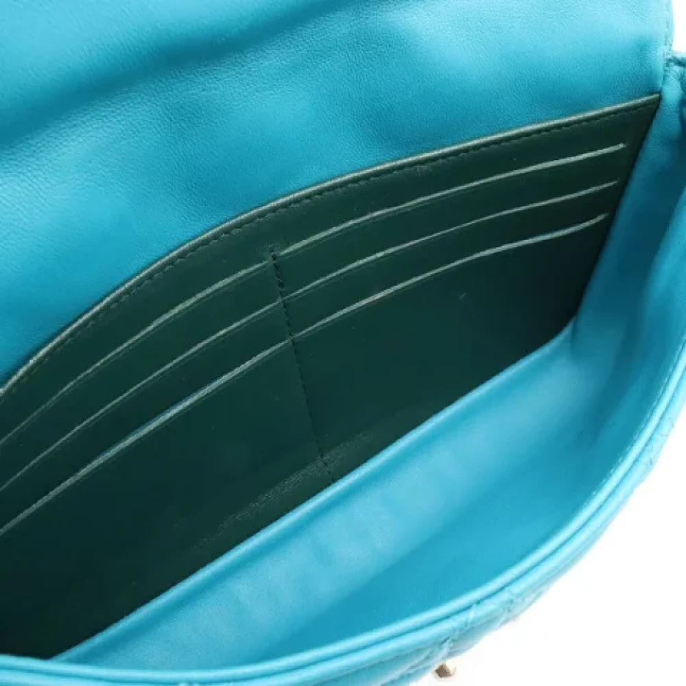 Dior Vintage Pre-owned Leather wallets Blue Dames