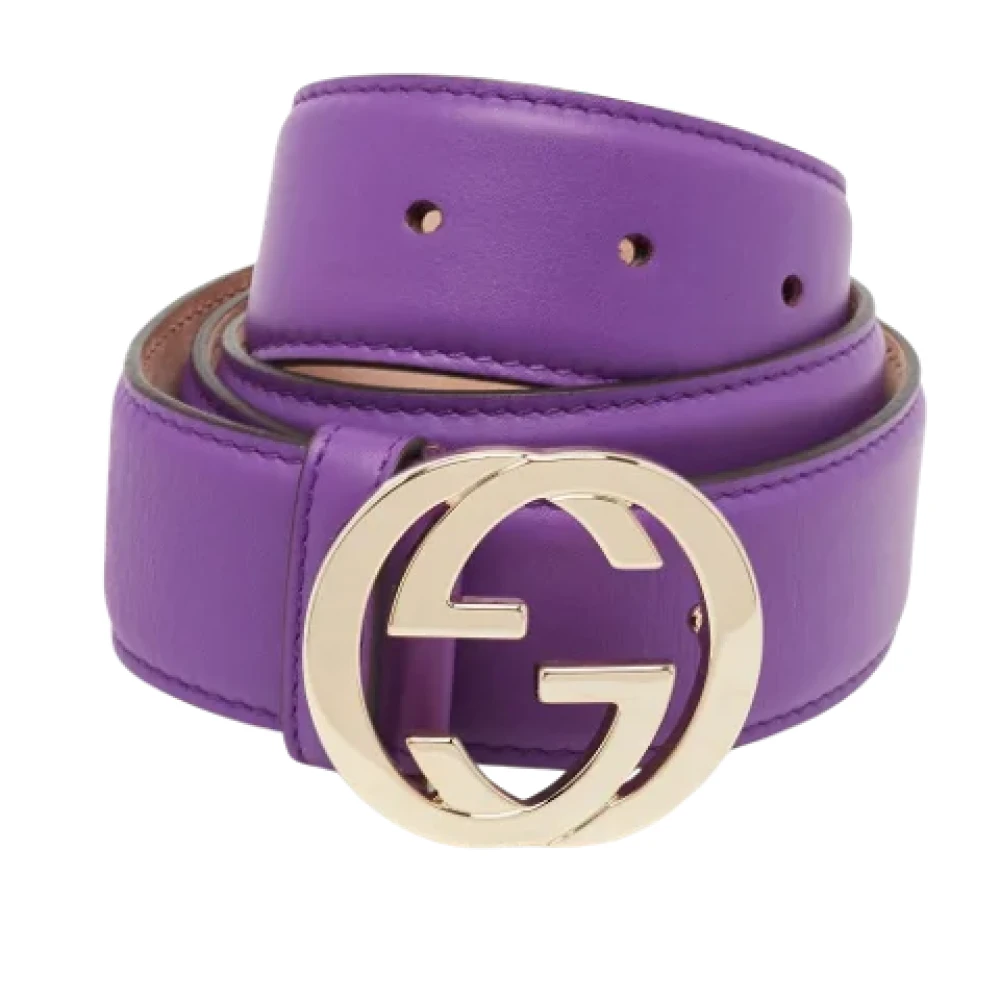 Gucci Vintage Pre-owned Leather belts Purple Dames