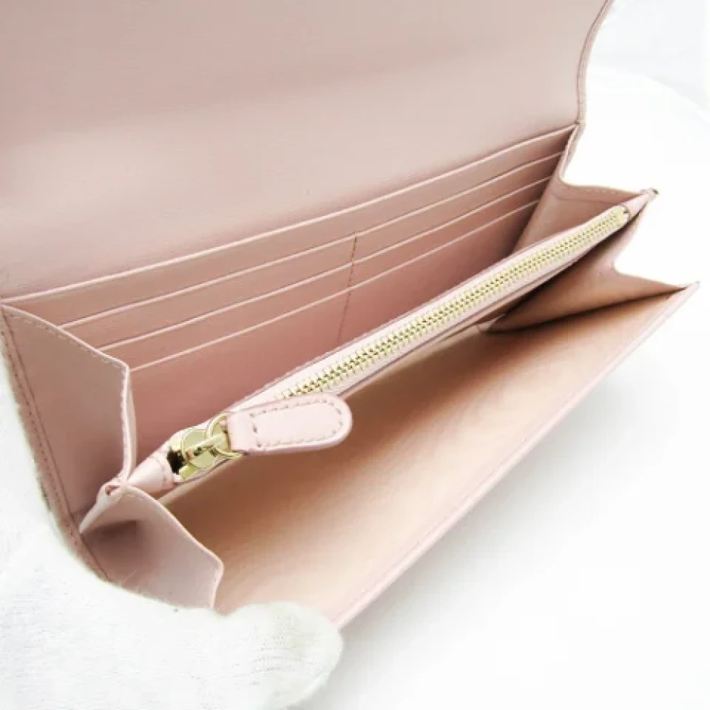 Salvatore Ferragamo Pre-owned Leather wallets Pink Dames