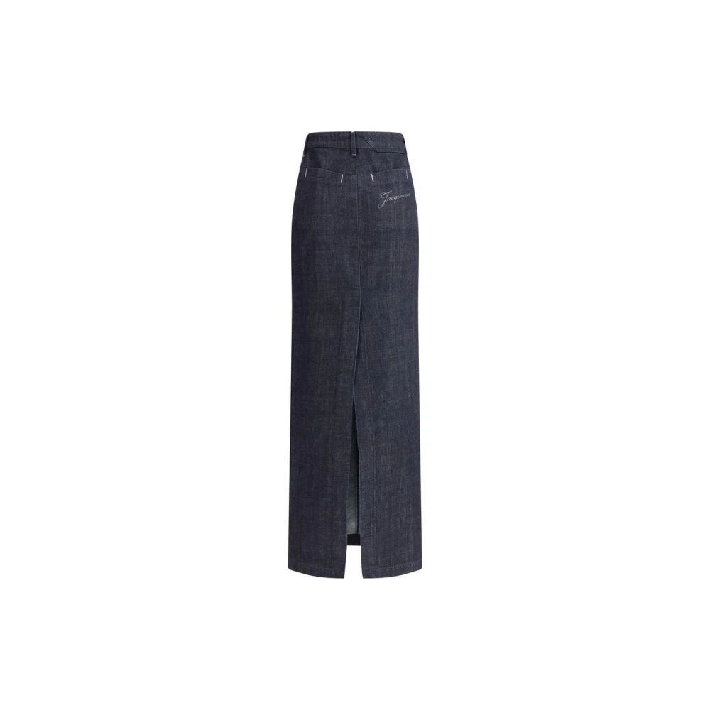Jacquemus Denim Pencil Rok met Rits Blue Dames
