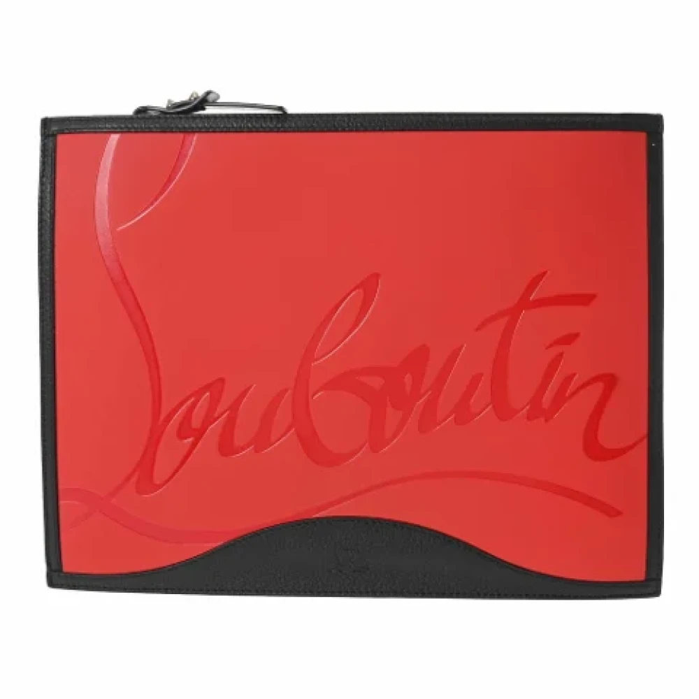 Christian Louboutin Pre-owned Leather clutches Red Dames