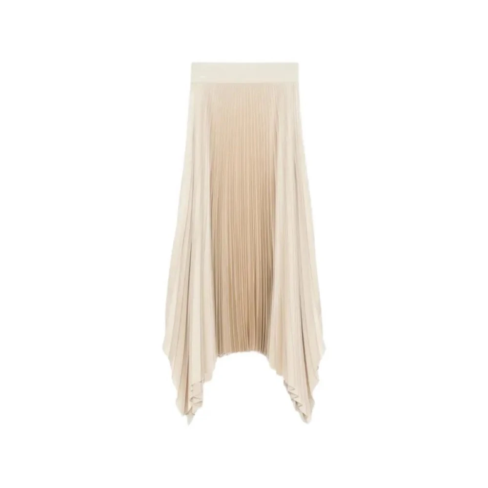 Joseph Women's Pink Maxi Skirts, 3XS, Ade Knit Weave Plissé Skirt