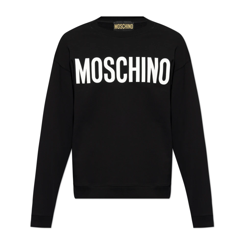 Moschino Sweatshirt met logo Black Heren