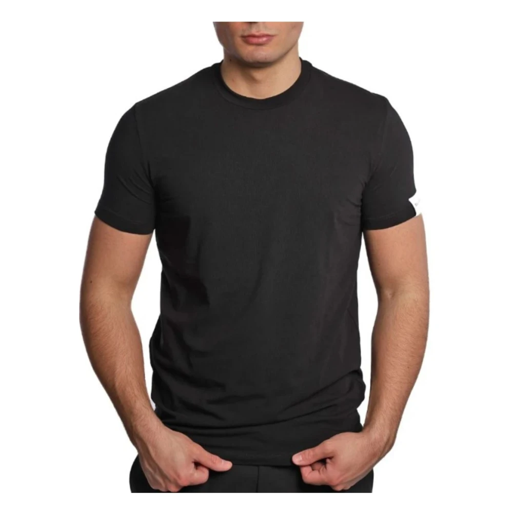Dsquared2 Mannelijk Zwart Tops Heren, 2XL, Ronde Hals T-Shirt
