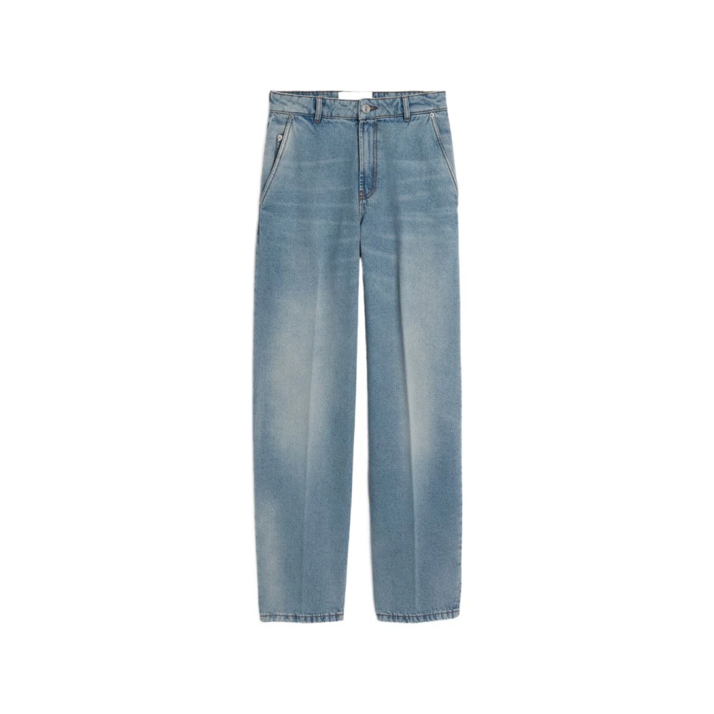 Ami Paris Donna Blu Jeans Con Taglio A Palloncino - Immagine 5