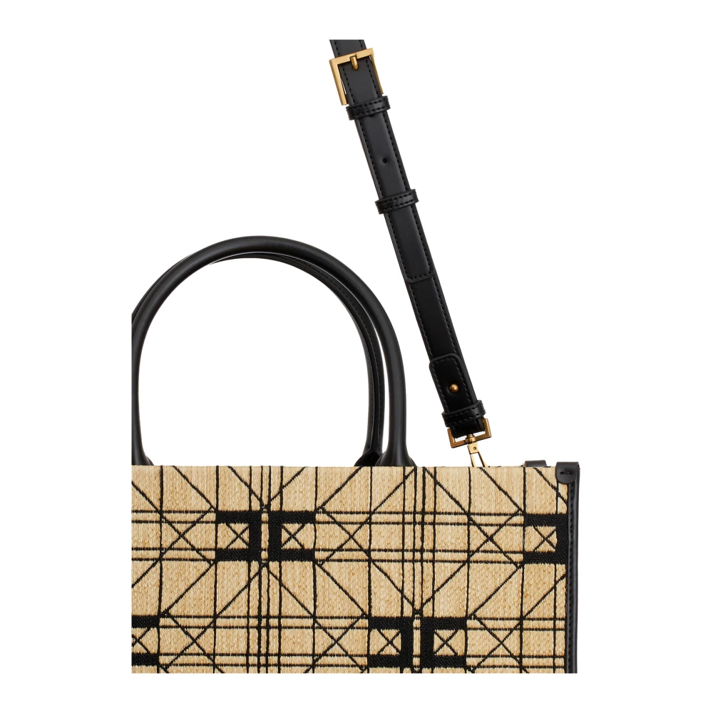 Elisabetta Franchi Rafia Shopper Tas Multicolor Dames