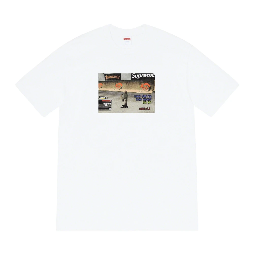 Supreme Limited Edition Thrasher Game Tee Wit White Heren