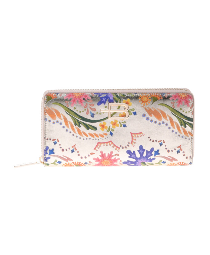 petal-print-leather-zipped-wallet