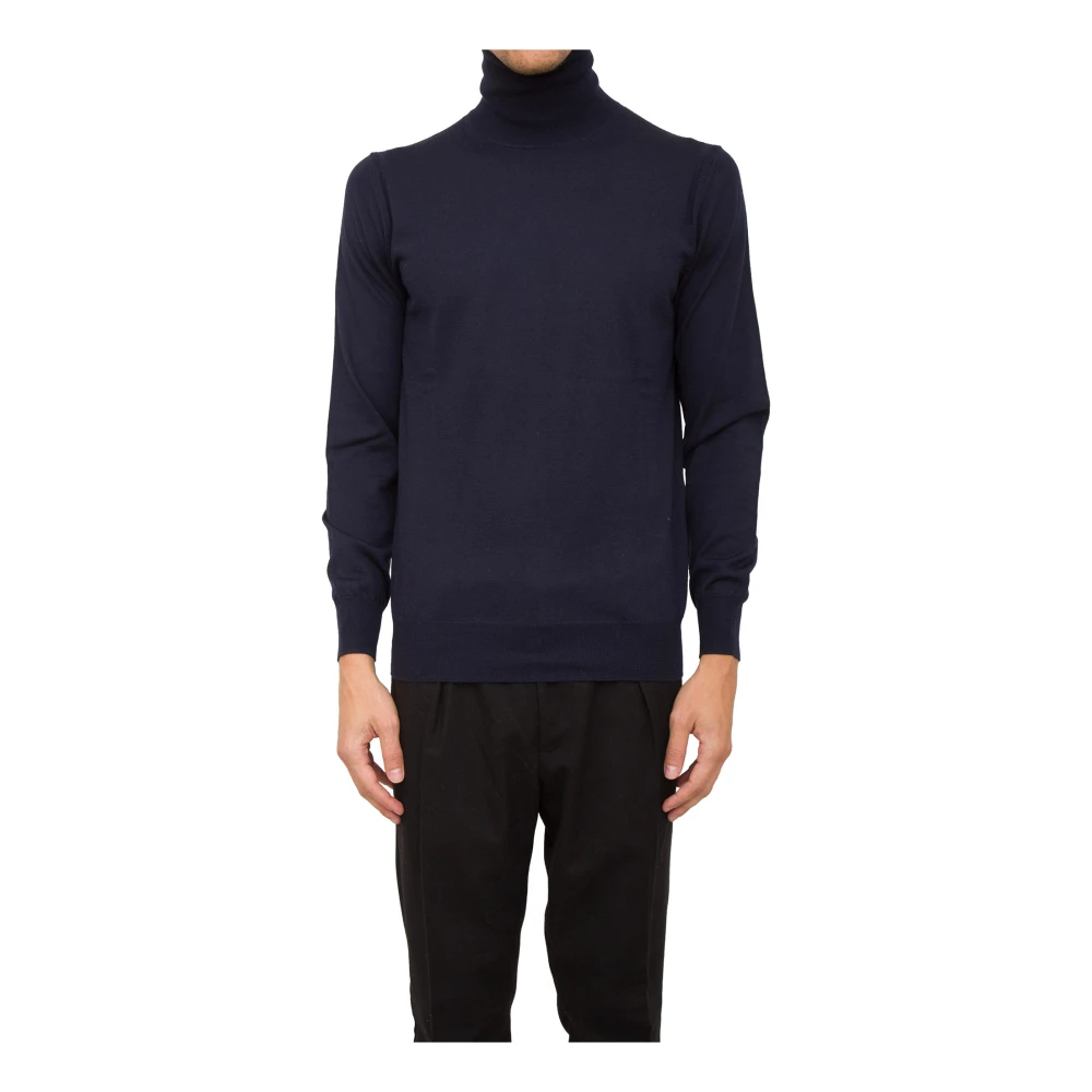 Paolo Pecora Men's Blue Turtlenecks,, Turtleneck Jumper Medium