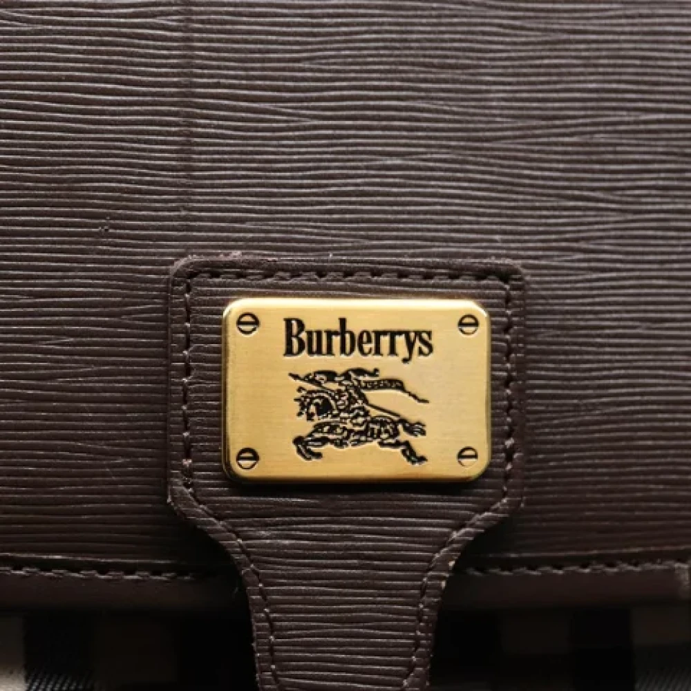 Burberry Vintage Pre-owned Canvas clutches Beige Dames
