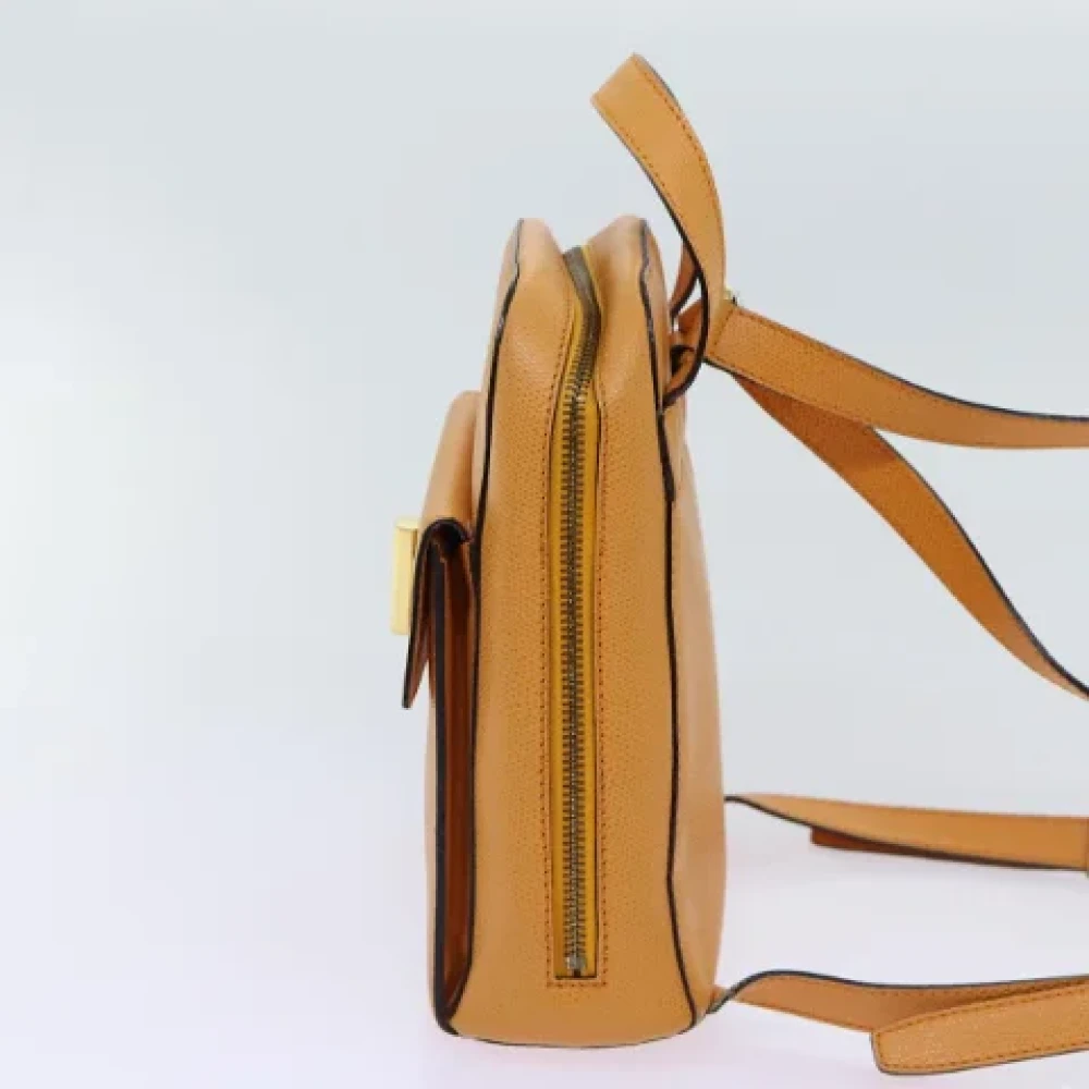 Celine Vintage Pre-owned Leather backpacks Orange Dames