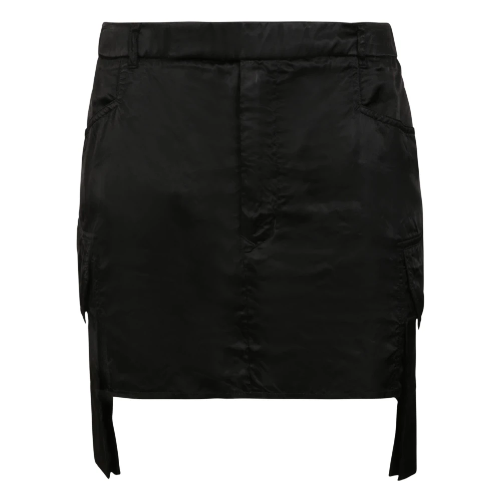 Rick Owens Women's Black Stefan Mini Skirt - Short Skirts - M - Skirts