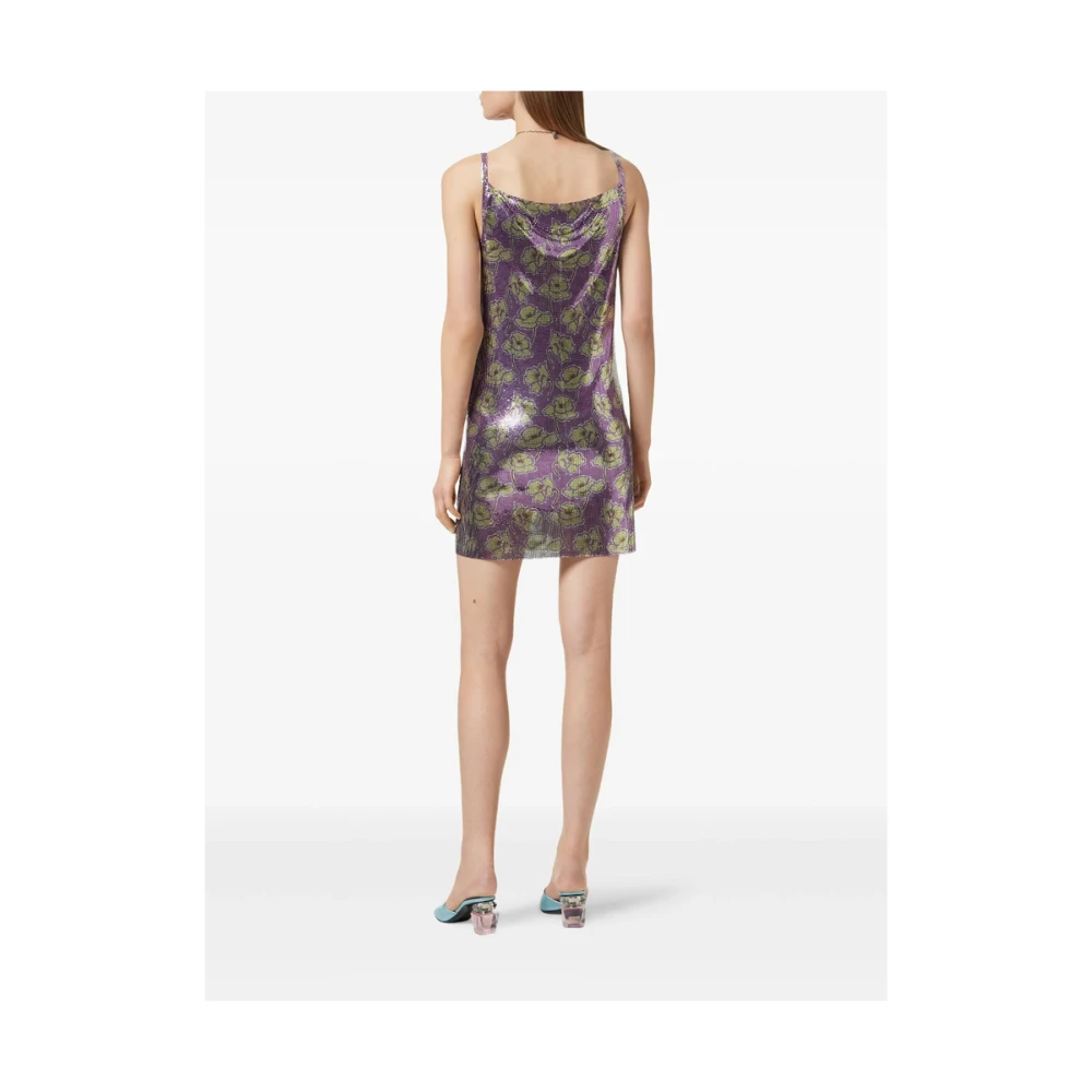 Versace Paarse Medusa Head Slip-On Jurk Purple Dames